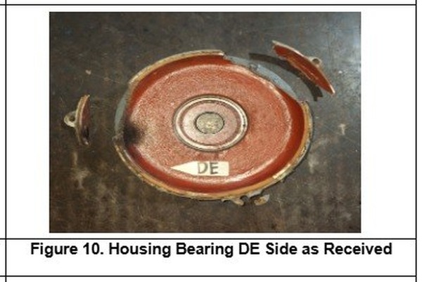 Kerusakan crack pada housing bearing Drive End