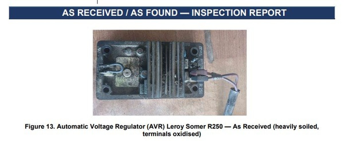 AVR Leroy Somer R250 alternator 80 kVA kondisi as received