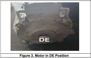Motor blower 1,75KW pada posisi DE saat inspeksi