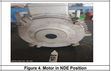 Motor blower 1,75KW pada posisi NDE saat inspeksi
