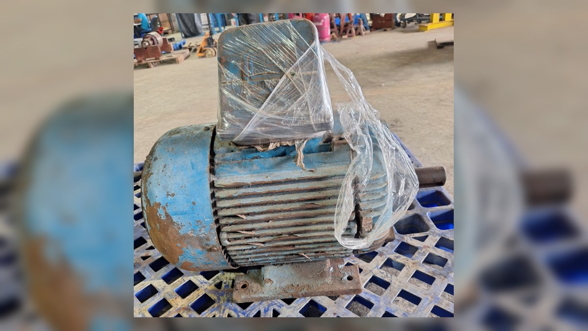 Motor 18,5KW REA Kaltim saat diterima untuk initial inspection UNO Solusi Teknik