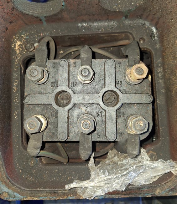 Terminal block Motor 18,5KW REA Kaltim saat inspeksi awal