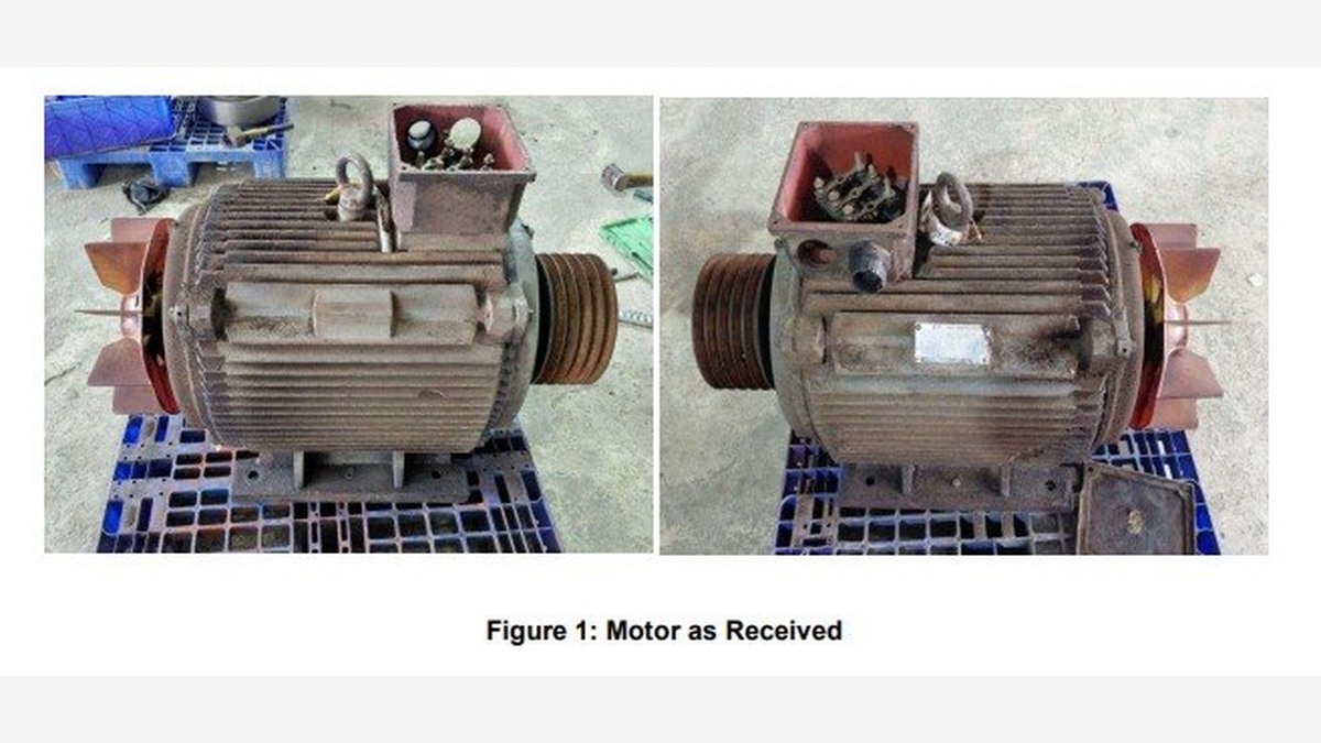 Motor 55KW TECO REA Kaltim saat diterima untuk initial inspection UNO Solusi Teknik