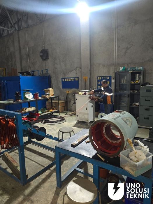 Stator Motor Setelah Insert Kawat — Siap Varnishing