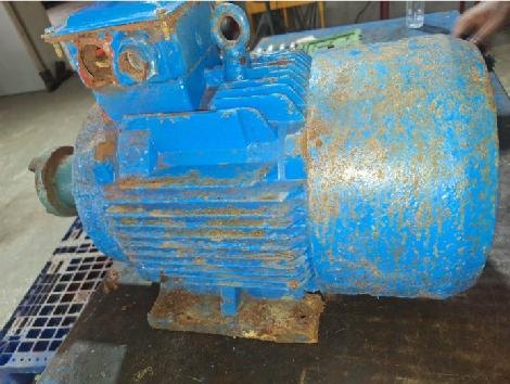 Kondisi awal motor Backwash UF A 15KW sebelum repair