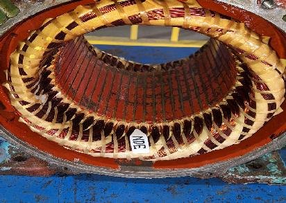 Stator motor 15KW setelah rewinding sisi DE