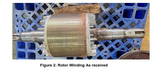 Rotor winding motor 55KW saat diterima