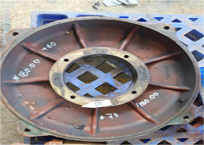 Housing bearing DE motor 90KW KRN out of tolerance