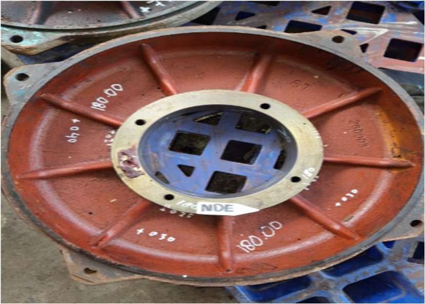 Housing bearing NDE motor 90KW KRN out of tolerance