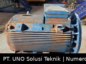Motor WEG 300KW di posisi DE saat proses dismantling
