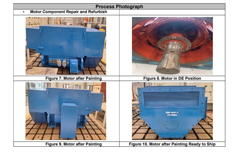 Motor MV 370KW Toshiba setelah overhaul dan painting — ready for shipment