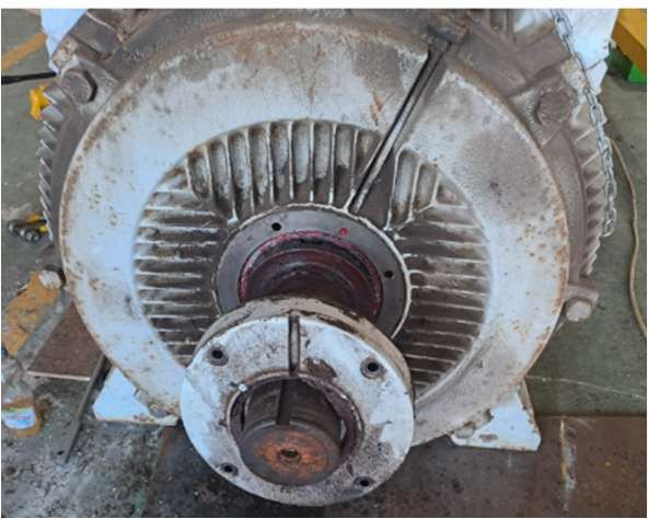 Stator motor Siemens 800KW saat inspeksi awal