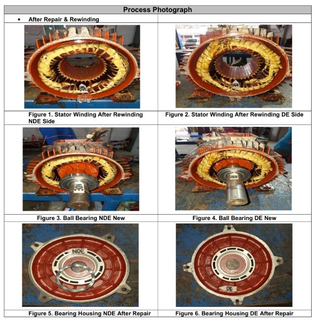 Stator winding setelah rewinding dan ball bearing baru